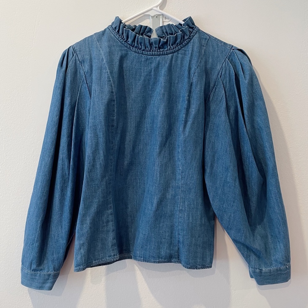 Zara denim blouse